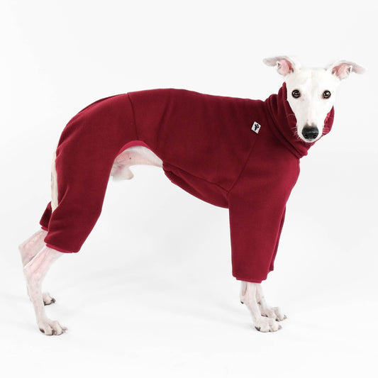 Whippet Fleece Overall Bordeaux