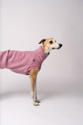 Load image into Gallery viewer, Detailaufnahme: Bündchen und elastischer Bauchbund am Fleece-Shirt für Windhunde
