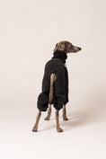 Load image into Gallery viewer, Italienisches Windspiel steht entspannt in Fleece Overall von Karma Hund
