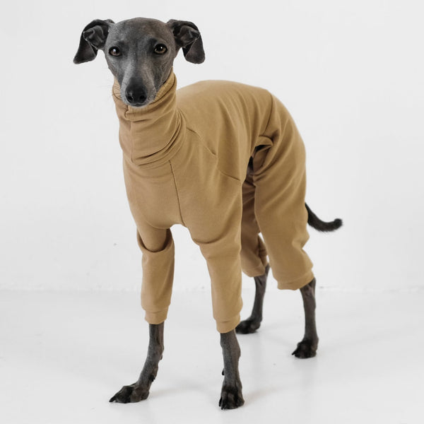 Cotton Collection Camel Overall for italian greyhounds