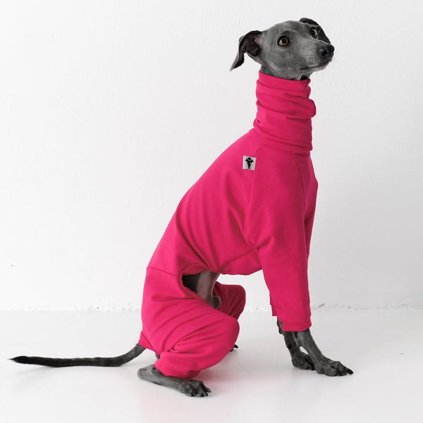 Cotton Collection Magenta Overall for italian greyhounds