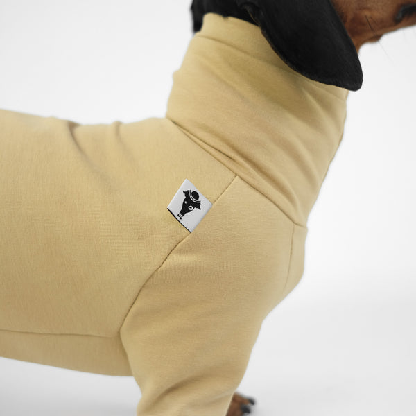 Cotton Collection Camel Overall for Dachshunds 