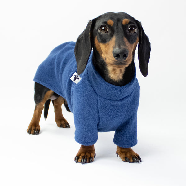 Polar fleece sweater for dachshunds Navy 
