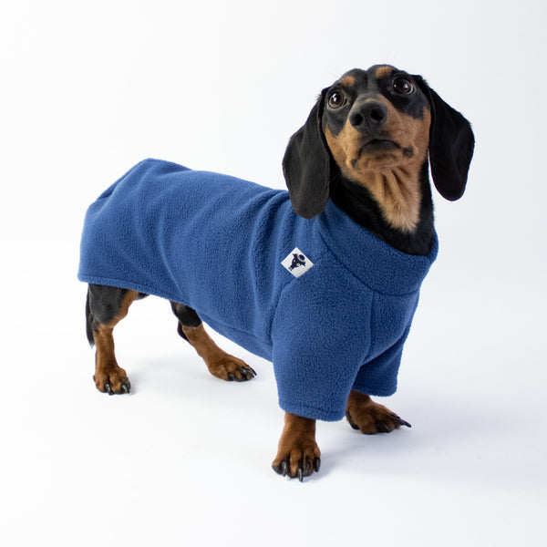Polar fleece sweater for dachshunds Navy 