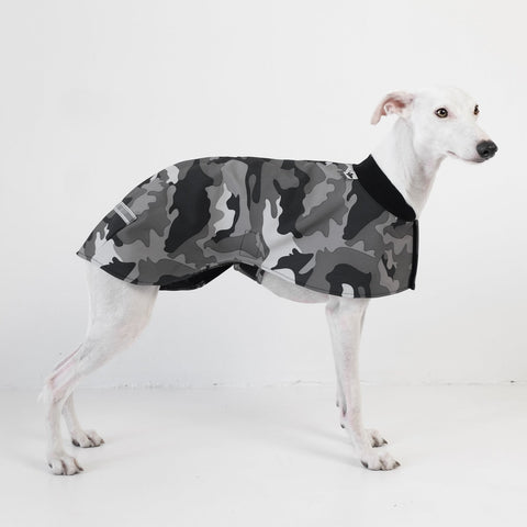 Easy On Everyday Coat for Whippets Gray Camouflage 